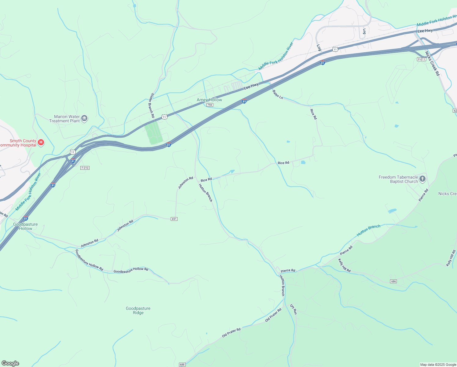 map of restaurants, bars, coffee shops, grocery stores, and more near 194 Rice Road in Marion