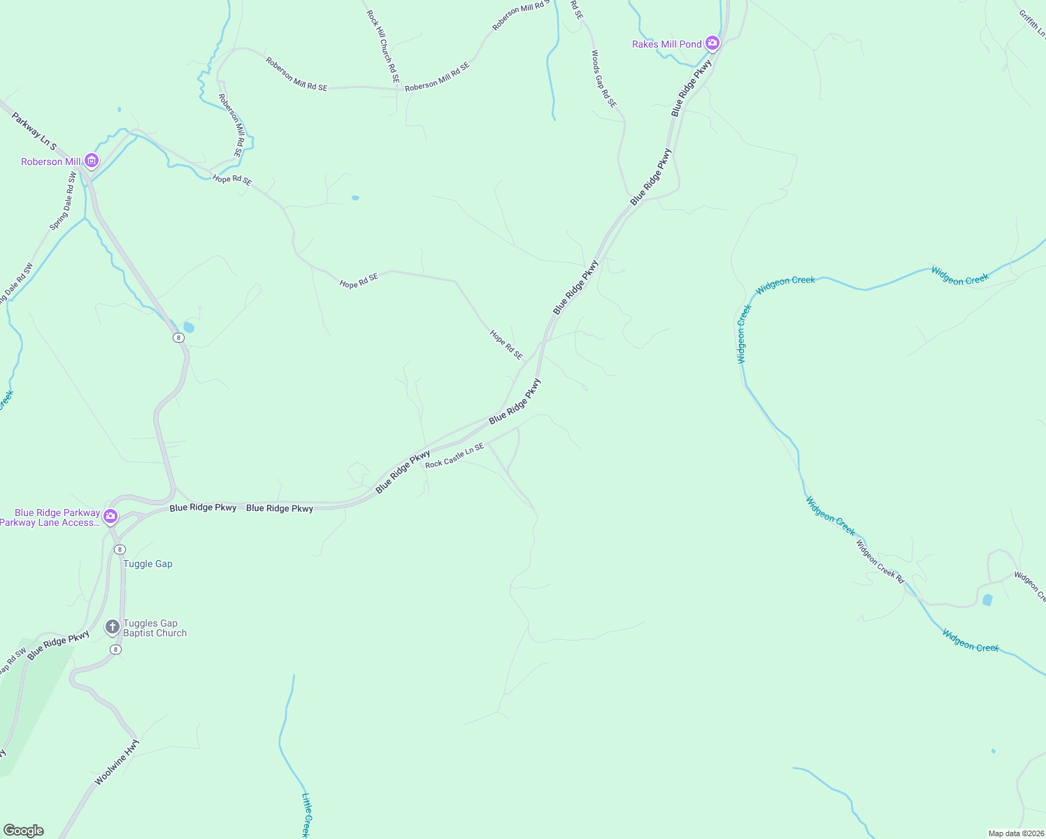 map of restaurants, bars, coffee shops, grocery stores, and more near 80-94 Sunrise Lane in Floyd