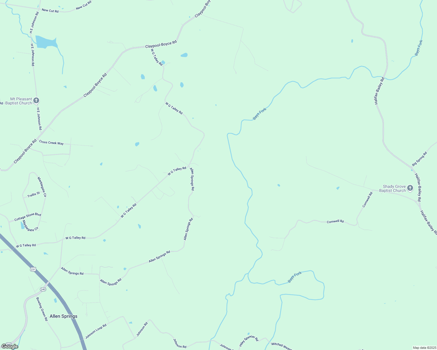 map of restaurants, bars, coffee shops, grocery stores, and more near Unnamed Road in Scottsville