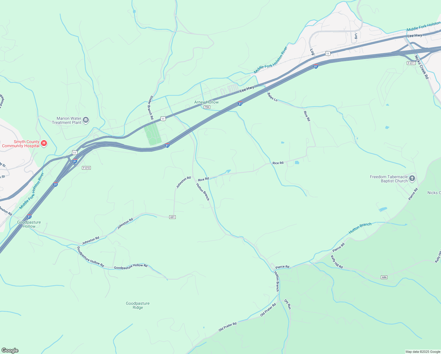 map of restaurants, bars, coffee shops, grocery stores, and more near 194 Rice Road in Marion