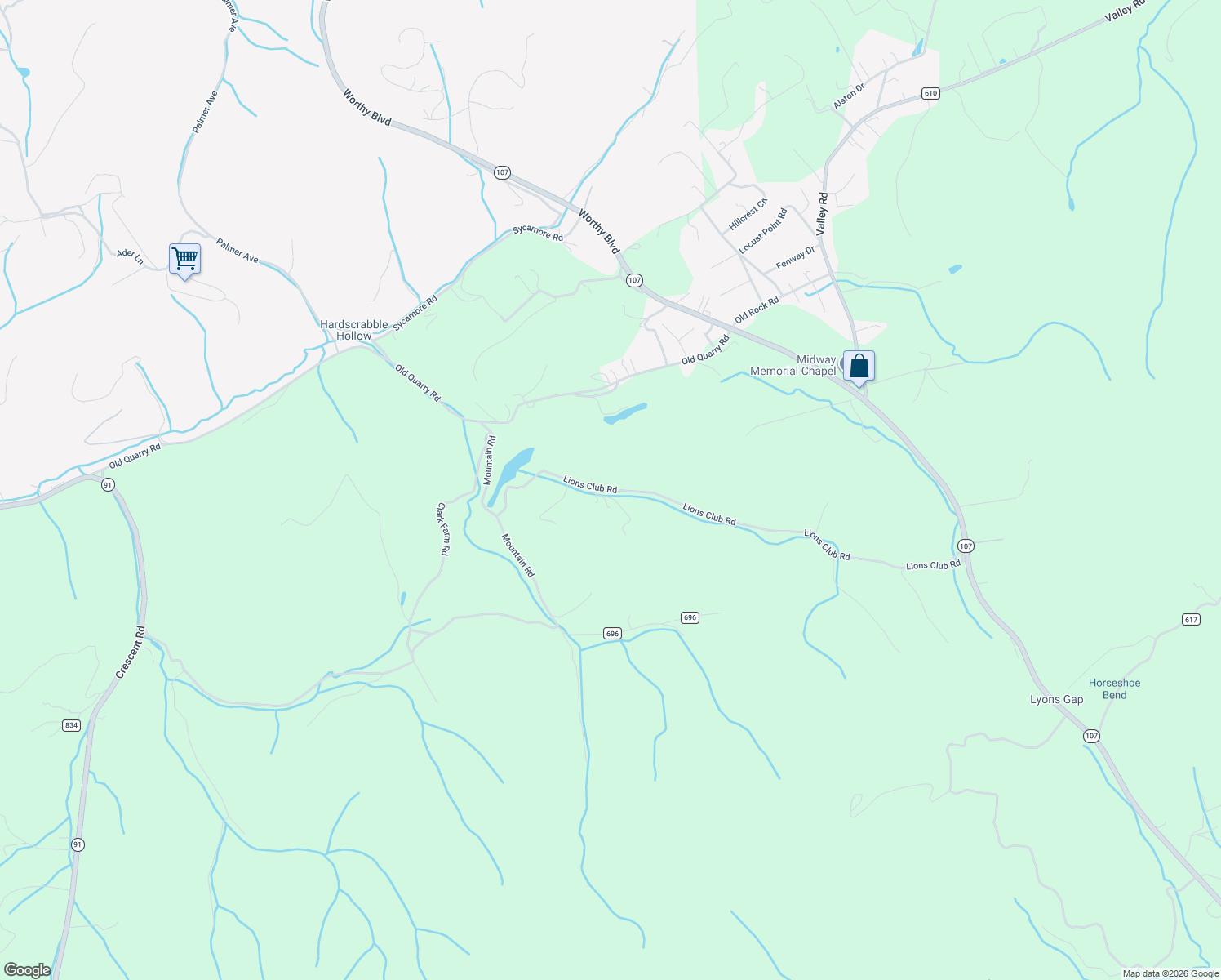 map of restaurants, bars, coffee shops, grocery stores, and more near 551-563 Lions Club Road in Saltville