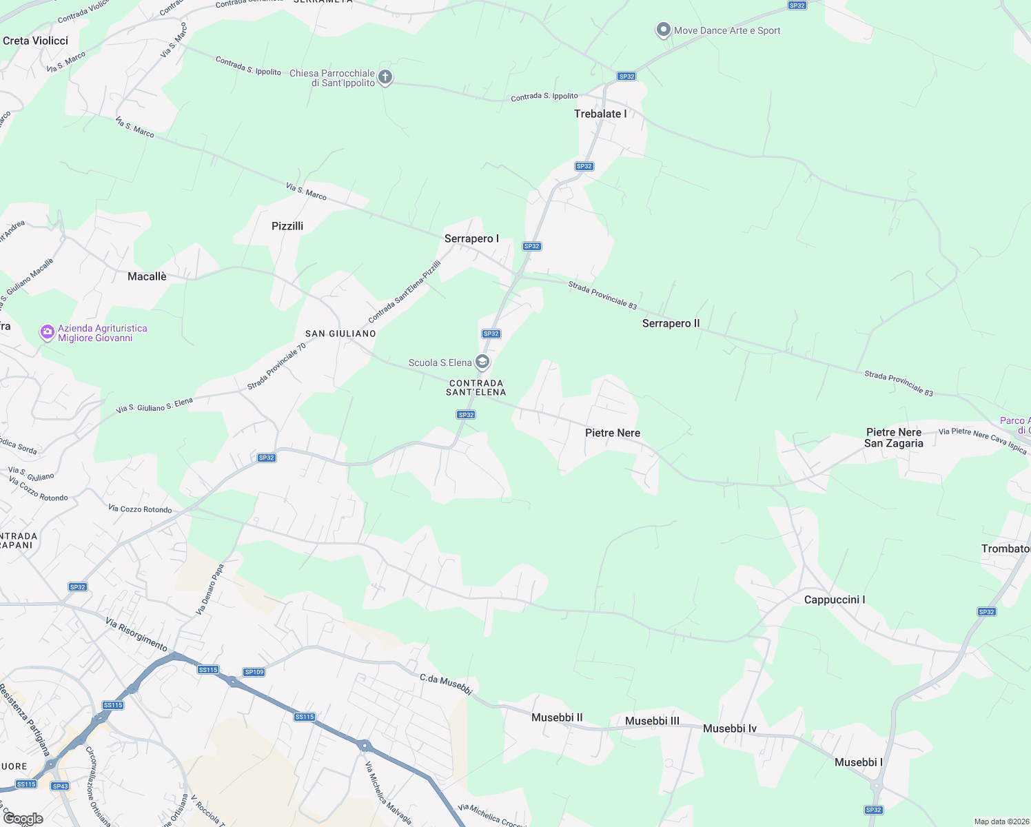 map of restaurants, bars, coffee shops, grocery stores, and more near in Free municipal consortium of Ragusa