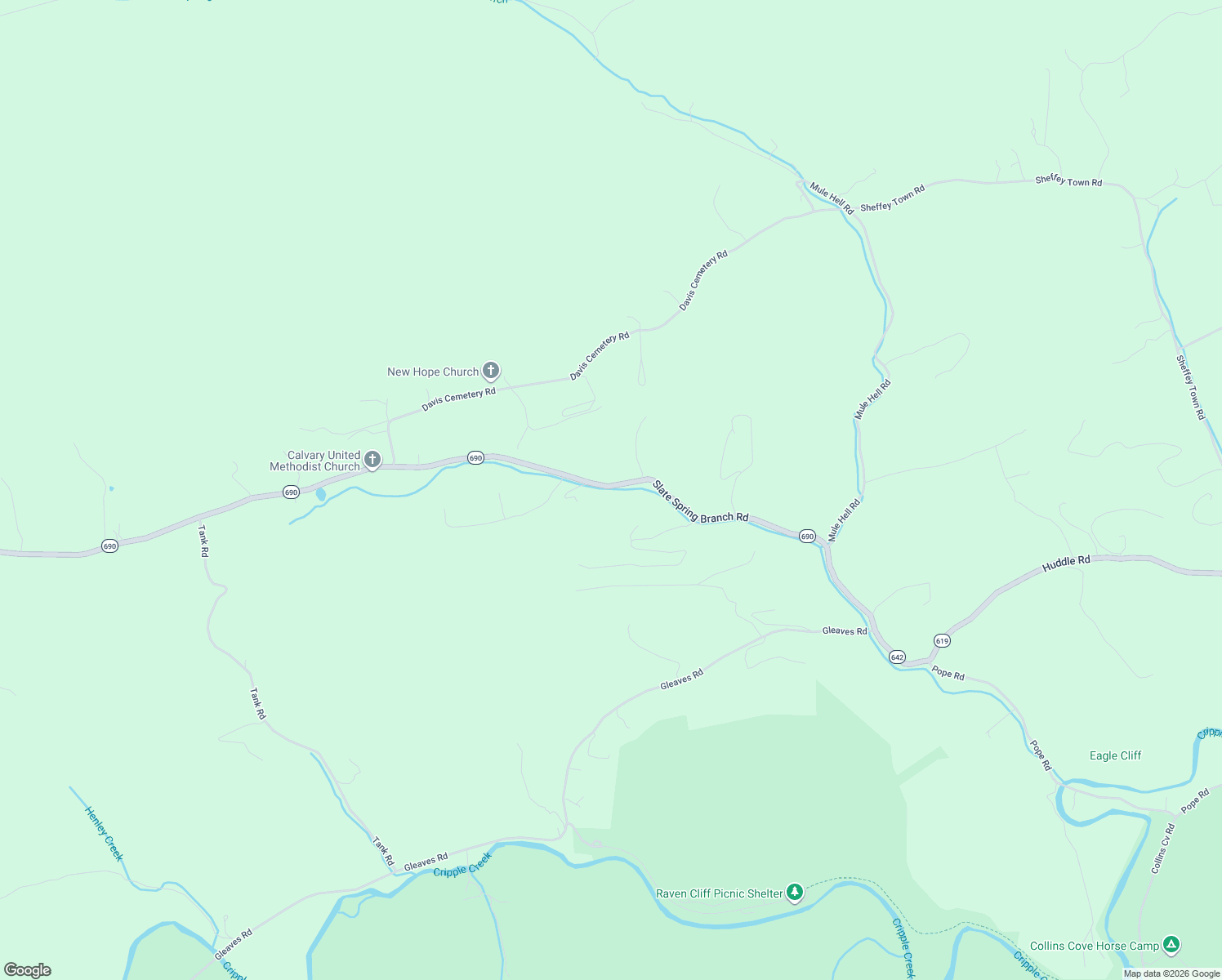 map of restaurants, bars, coffee shops, grocery stores, and more near 1483 Slate Spring Branch Road in Wytheville