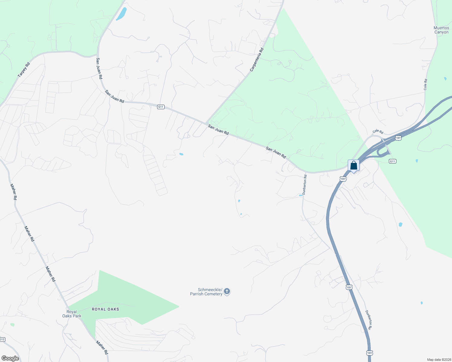 map of restaurants, bars, coffee shops, grocery stores, and more near 120 Corey Road in Aromas