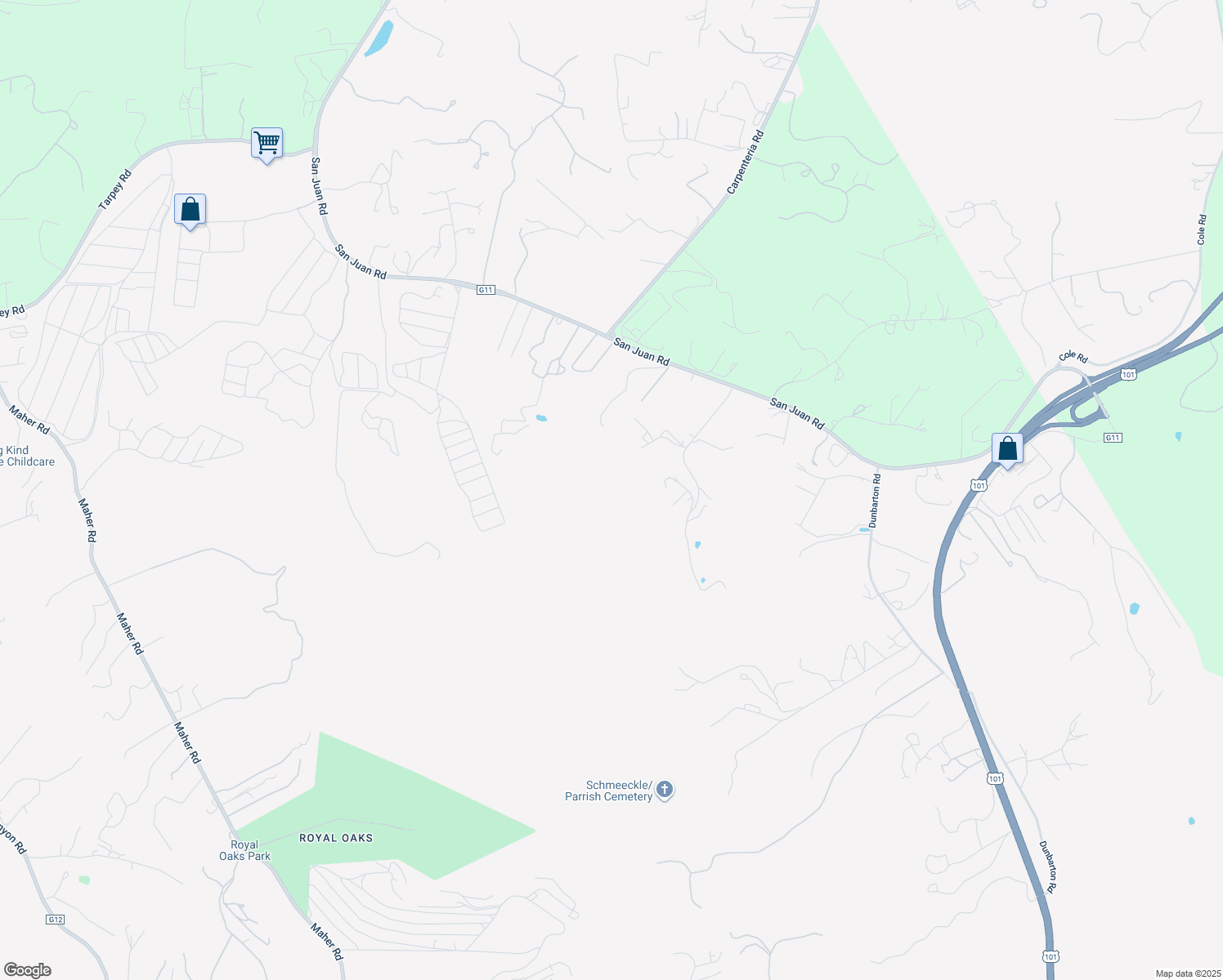 map of restaurants, bars, coffee shops, grocery stores, and more near 70 Corey Road in Aromas