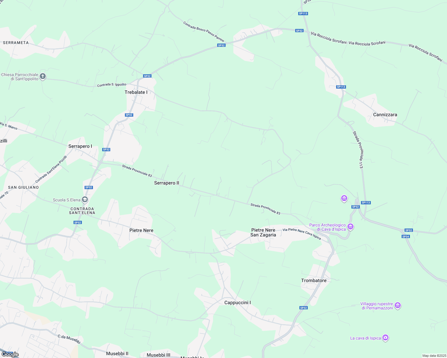 map of restaurants, bars, coffee shops, grocery stores, and more near in Free municipal consortium of Ragusa