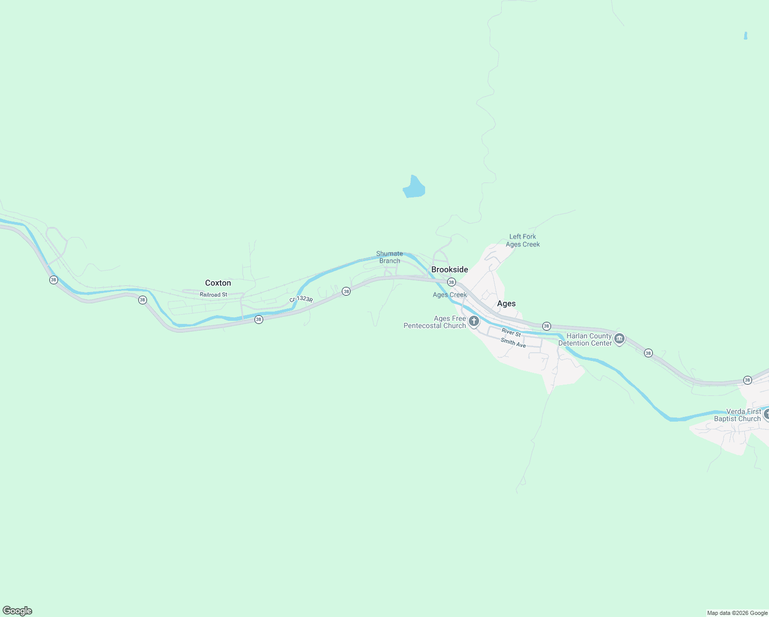 map of restaurants, bars, coffee shops, grocery stores, and more near 203 Wild Cat Hollow Road in Harlan