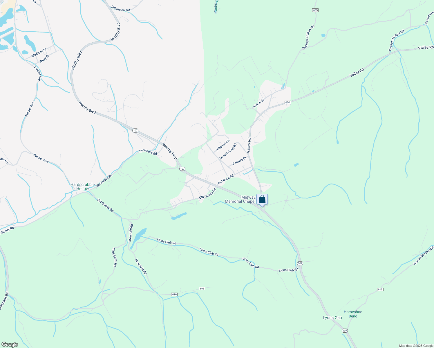 map of restaurants, bars, coffee shops, grocery stores, and more near 130 Harmony Drive in Saltville