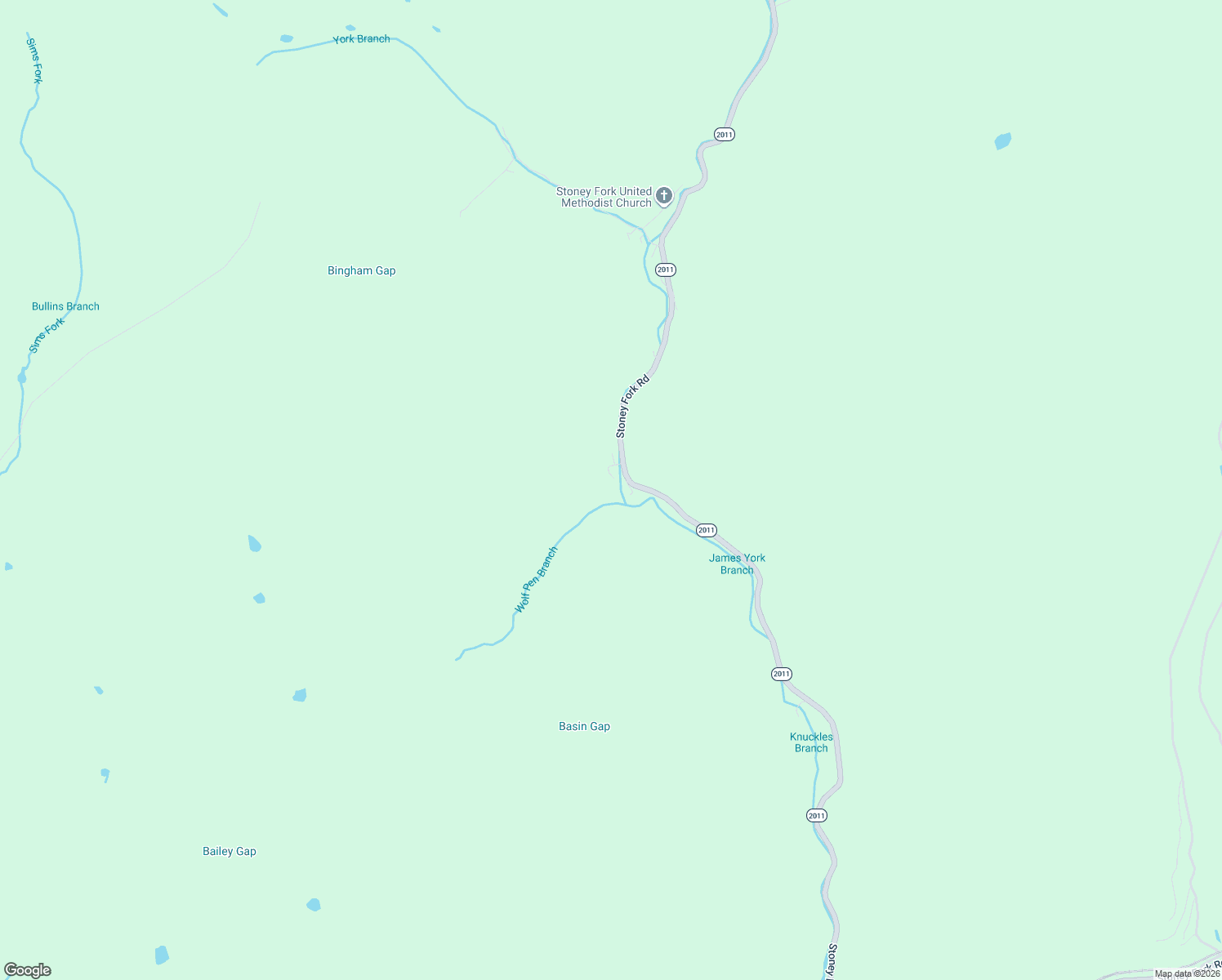 map of restaurants, bars, coffee shops, grocery stores, and more near 2-98 Grant Helton Road in Stoney Fork
