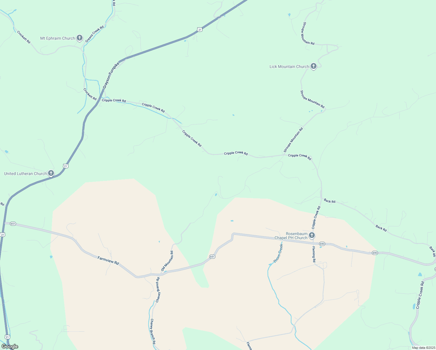 map of restaurants, bars, coffee shops, grocery stores, and more near 571 Old Mountain Road in Wytheville