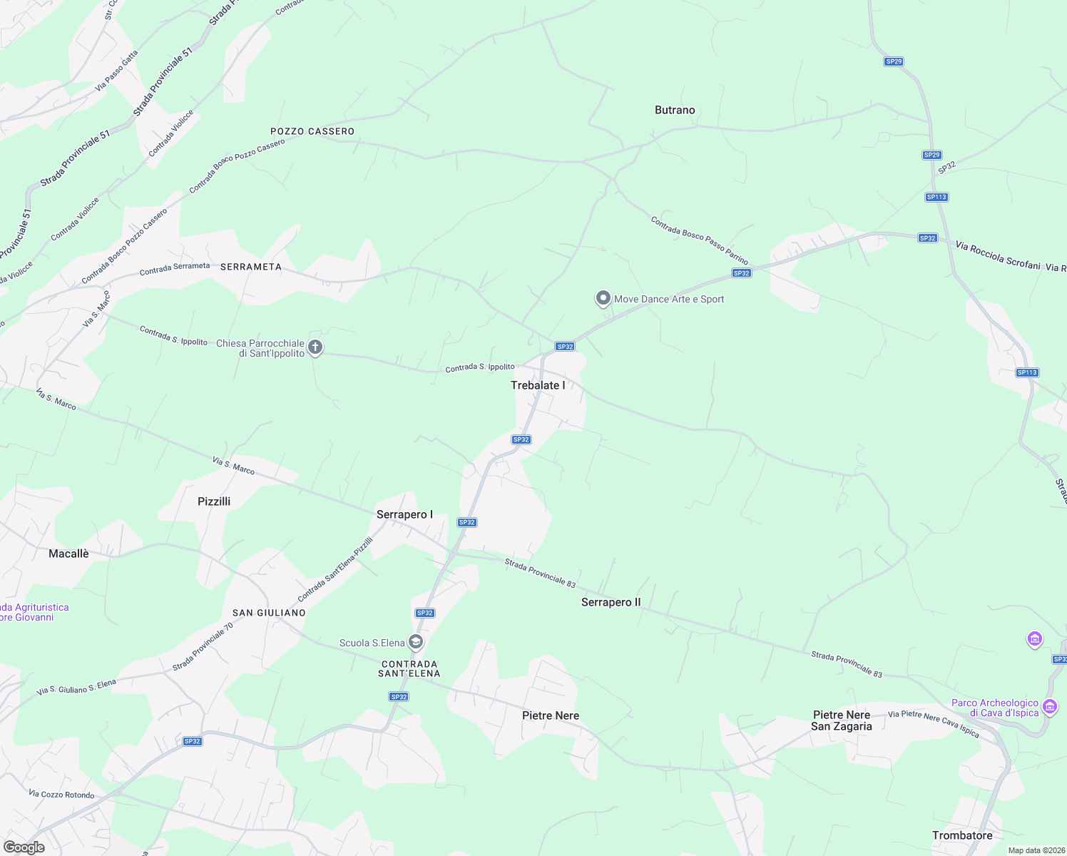 map of restaurants, bars, coffee shops, grocery stores, and more near 212/B Via Rocciola Scrofani in Modica