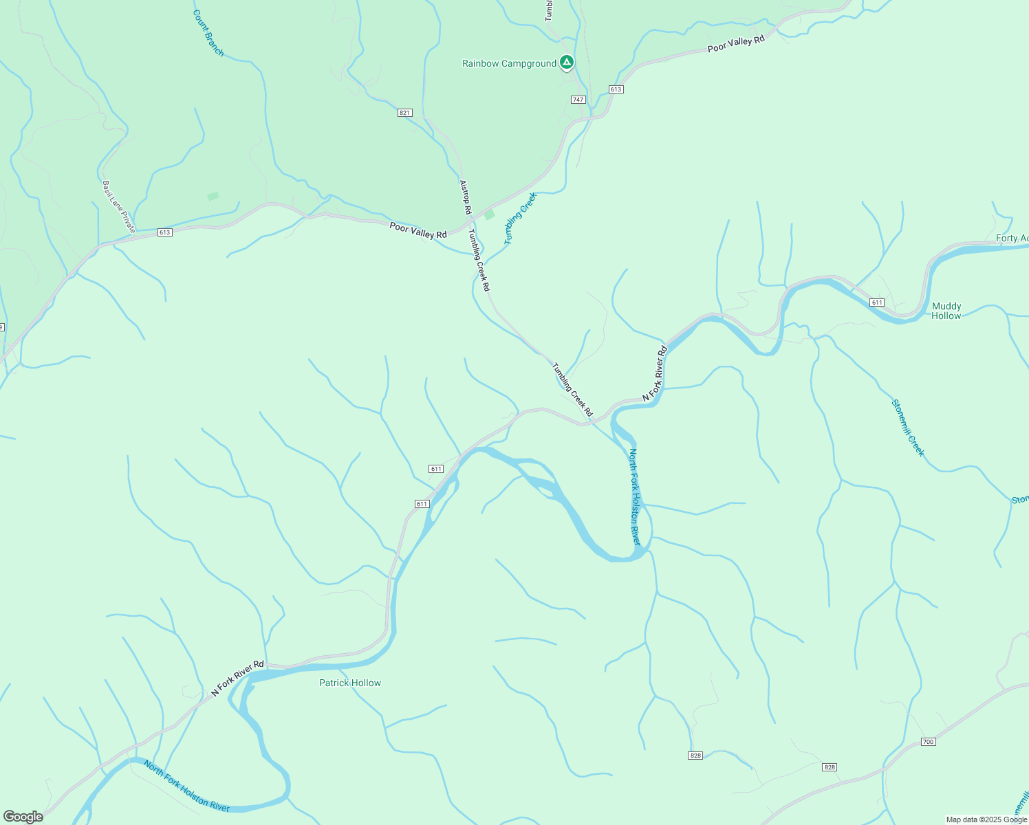 map of restaurants, bars, coffee shops, grocery stores, and more near 30221 North Fork River Road in Saltville