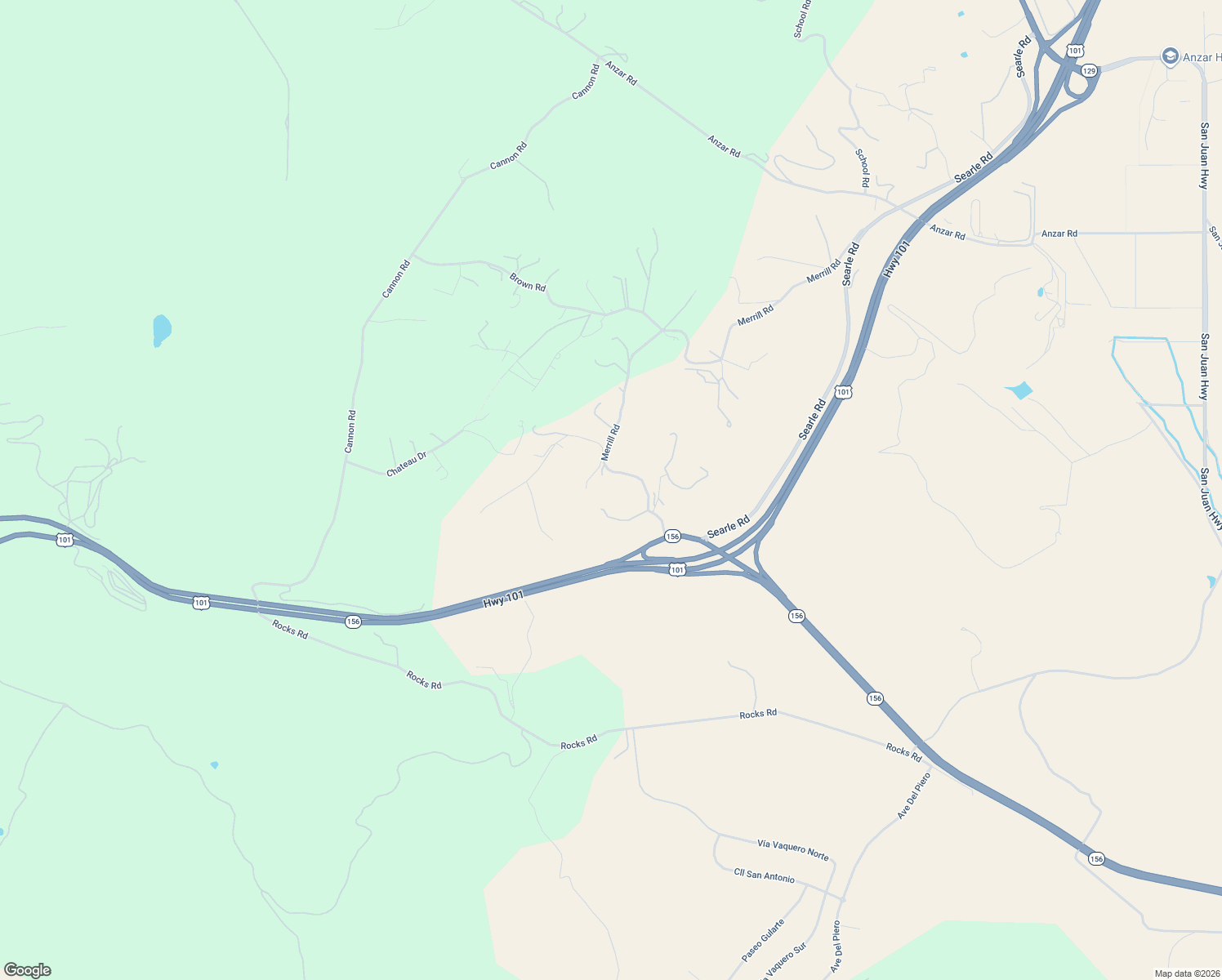 map of restaurants, bars, coffee shops, grocery stores, and more near 120 Merrill Road in San Juan Bautista