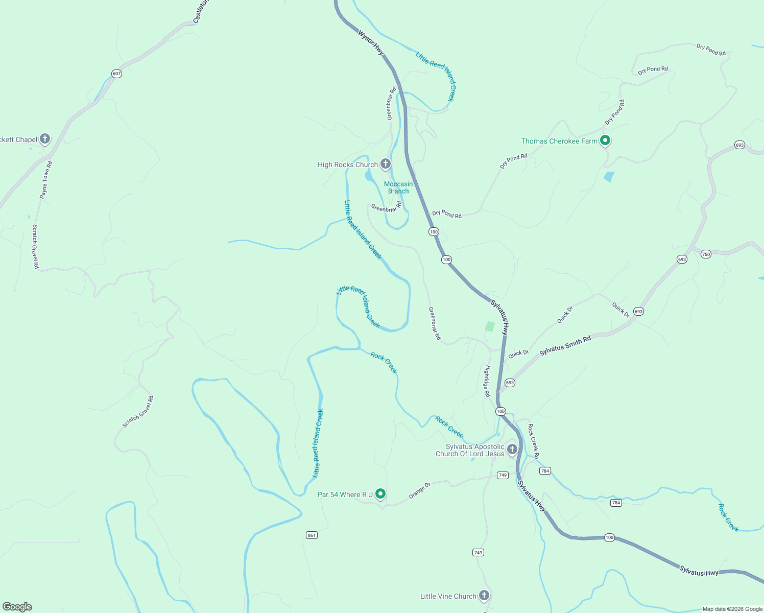 map of restaurants, bars, coffee shops, grocery stores, and more near Greenbriar Road in Hillsville