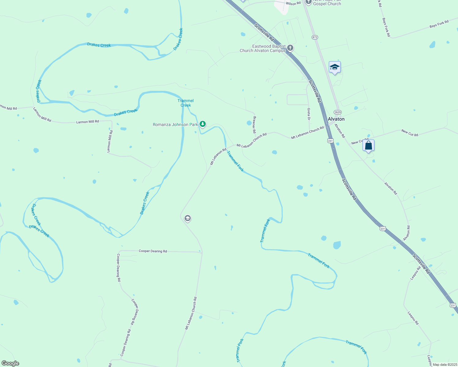 map of restaurants, bars, coffee shops, grocery stores, and more near in Alvaton