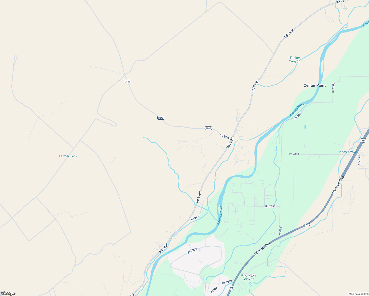 map of restaurants, bars, coffee shops, grocery stores, and more near 46B Road 2598 in Aztec