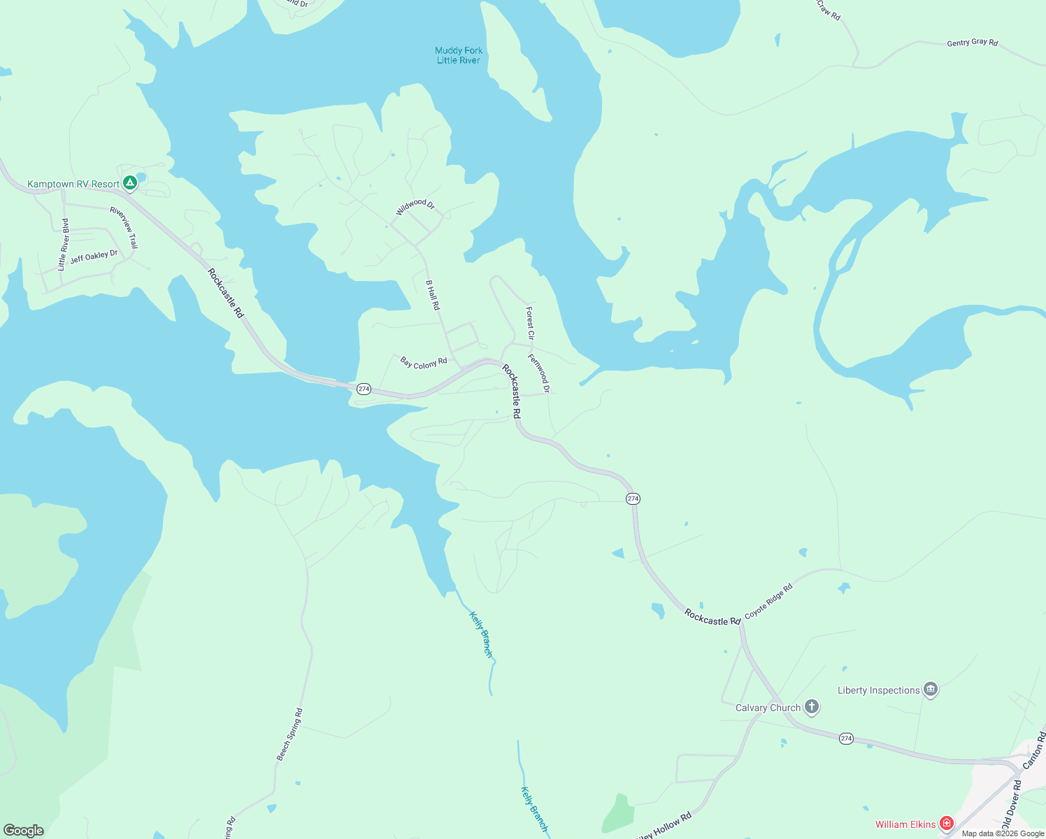 map of restaurants, bars, coffee shops, grocery stores, and more near Rockcastle Road in Cadiz