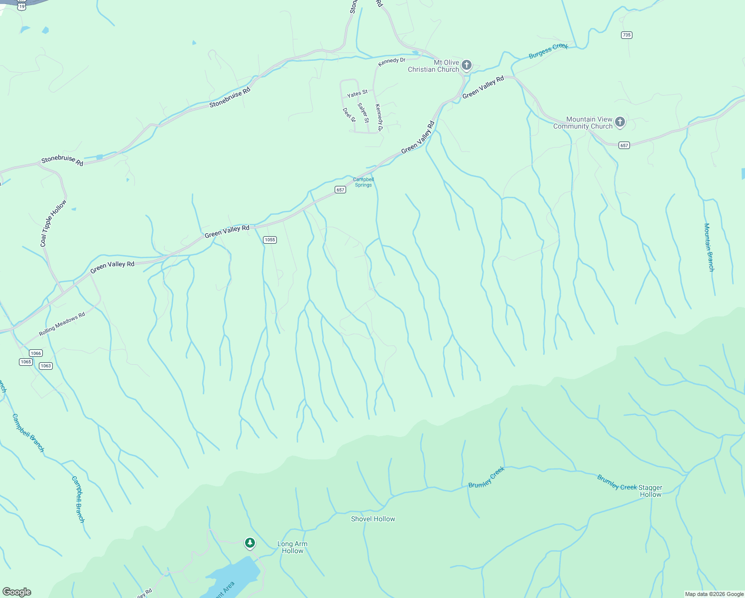 map of restaurants, bars, coffee shops, grocery stores, and more near Mountain Heights Road in Russell County