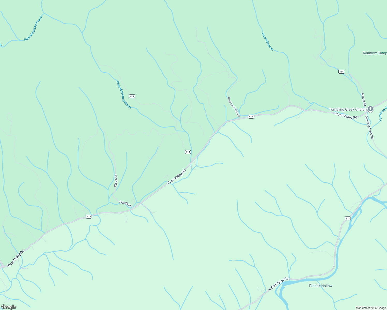 map of restaurants, bars, coffee shops, grocery stores, and more near 5141-5199 Roan Lane in Saltville
