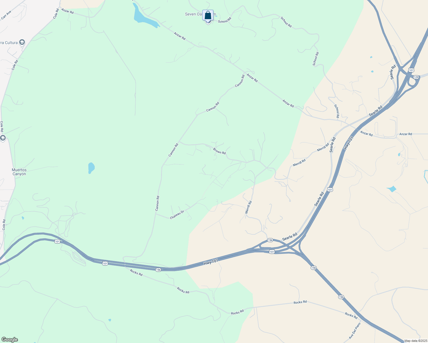 map of restaurants, bars, coffee shops, grocery stores, and more near Alexander Lane in San Benito County