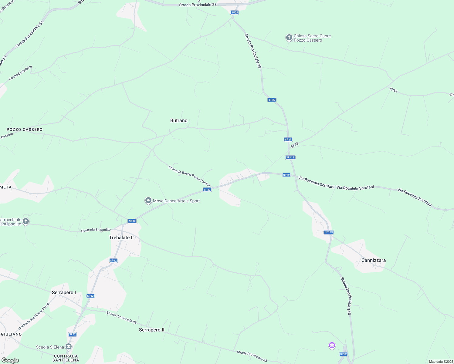 map of restaurants, bars, coffee shops, grocery stores, and more near 161 Crocevia Cava Ispica in Libero consorzio comunale di Ragusa