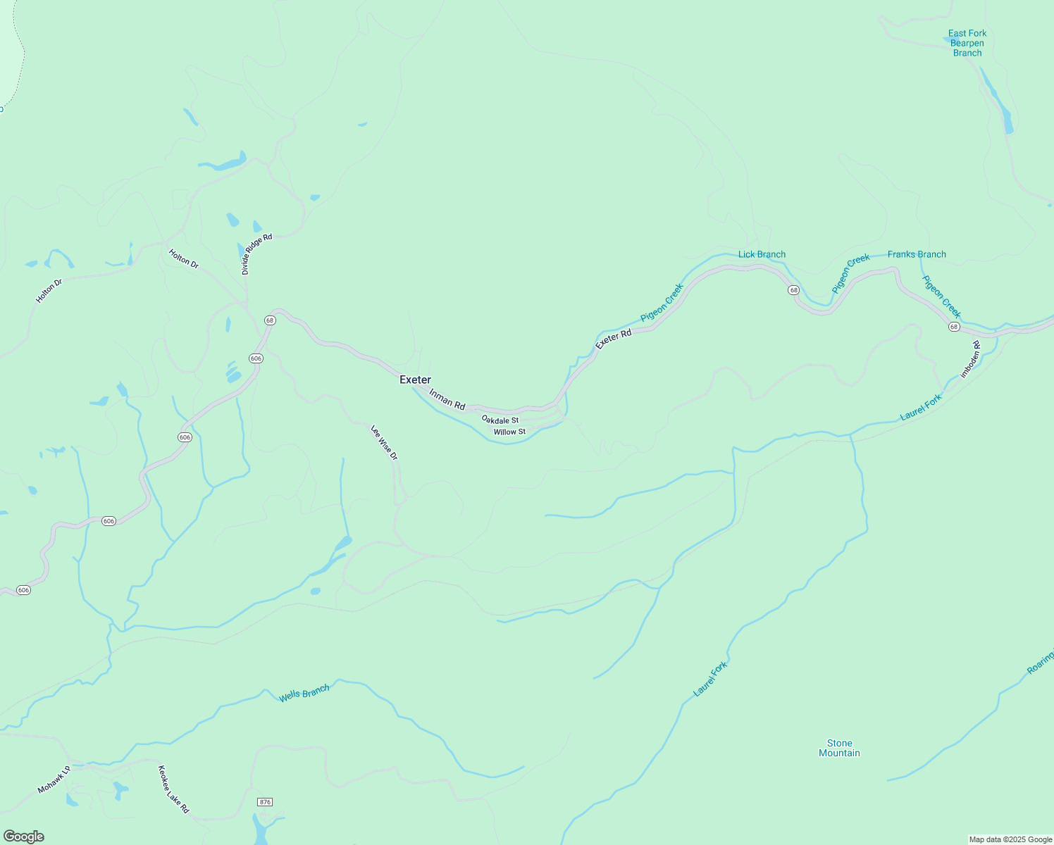 map of restaurants, bars, coffee shops, grocery stores, and more near 851-899 Exeter Road in Appalachia