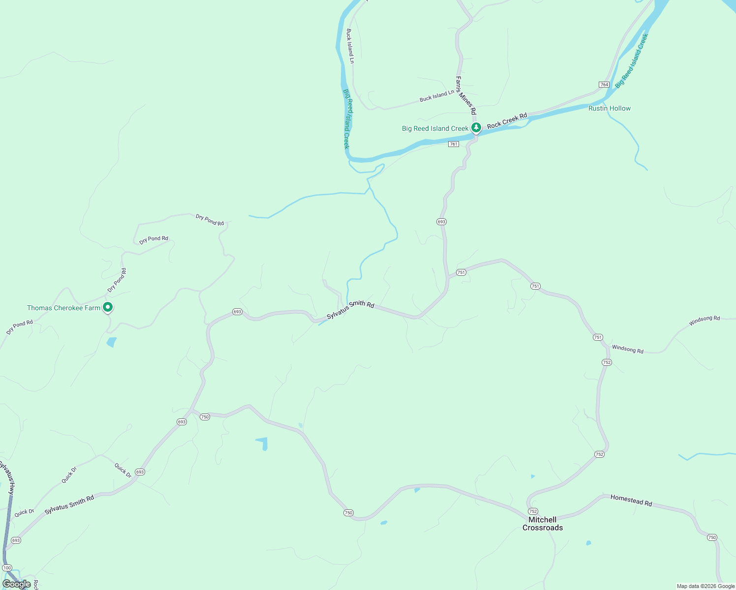 map of restaurants, bars, coffee shops, grocery stores, and more near Sylvatus Smith Road in Hillsville