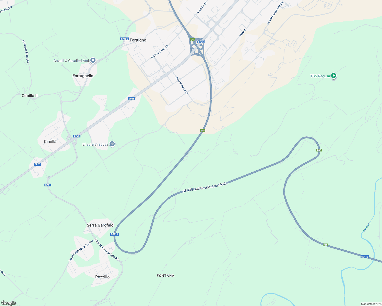 map of restaurants, bars, coffee shops, grocery stores, and more near km 323 Strada Statale 115 in Libero consorzio comunale di Ragusa