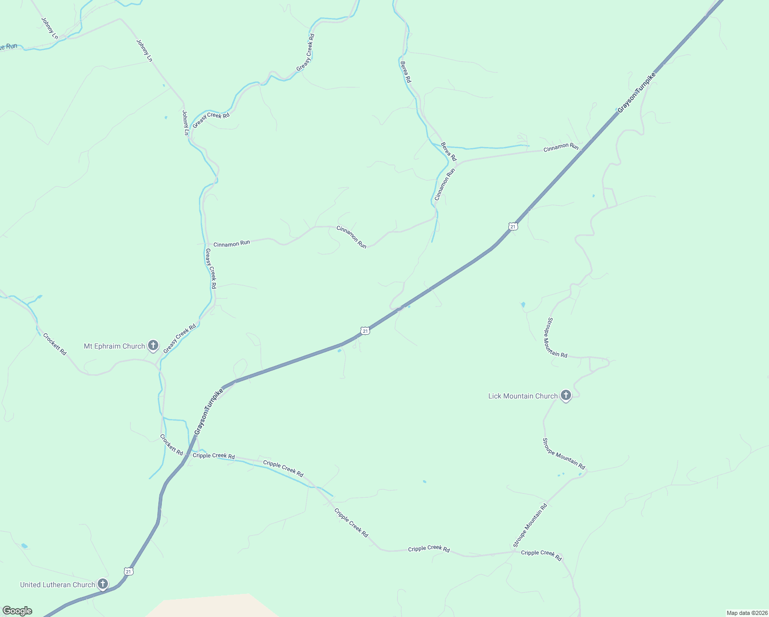 map of restaurants, bars, coffee shops, grocery stores, and more near Grayson Turnpike in Wytheville