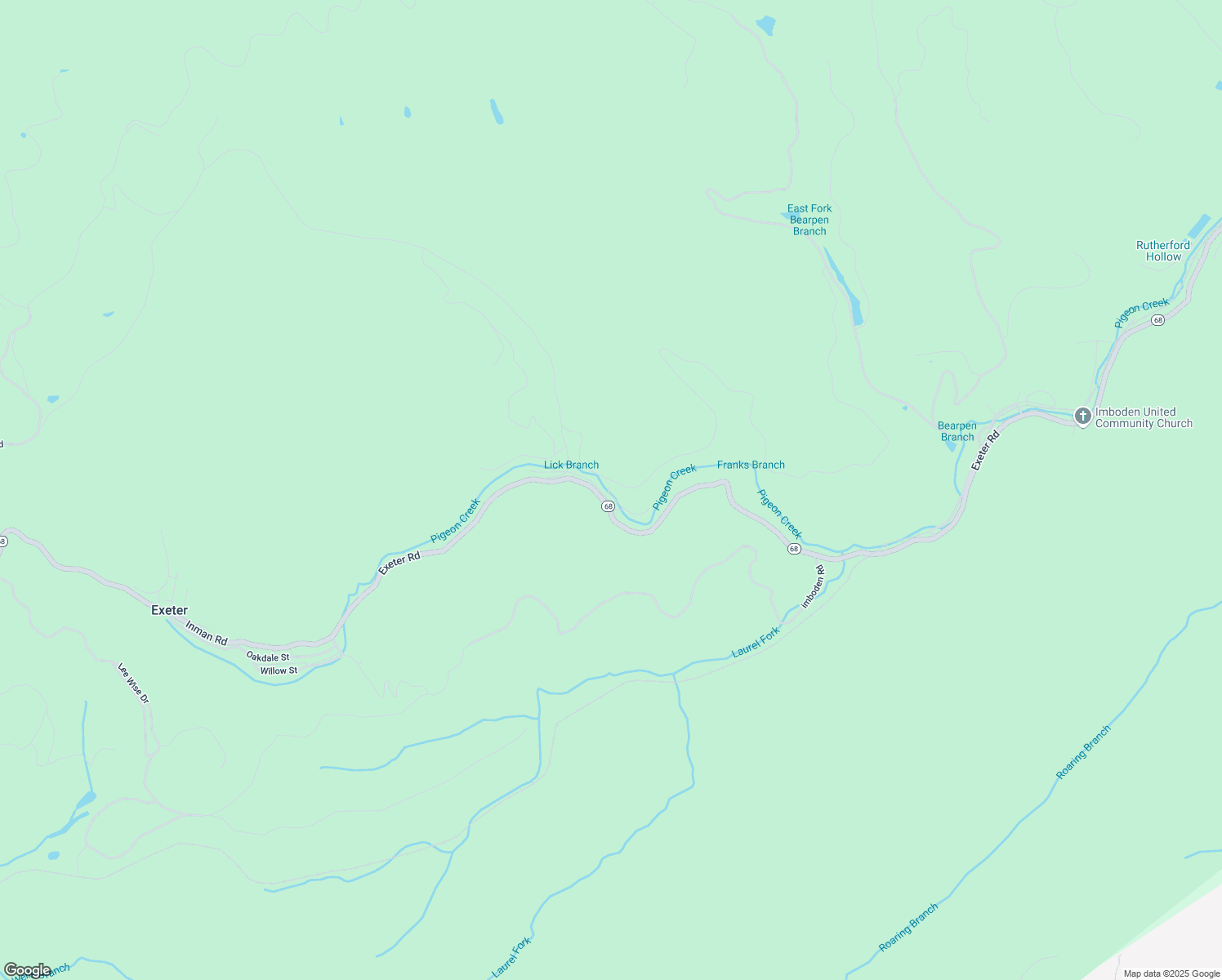 map of restaurants, bars, coffee shops, grocery stores, and more near 1328-1380 Exeter Road in Appalachia