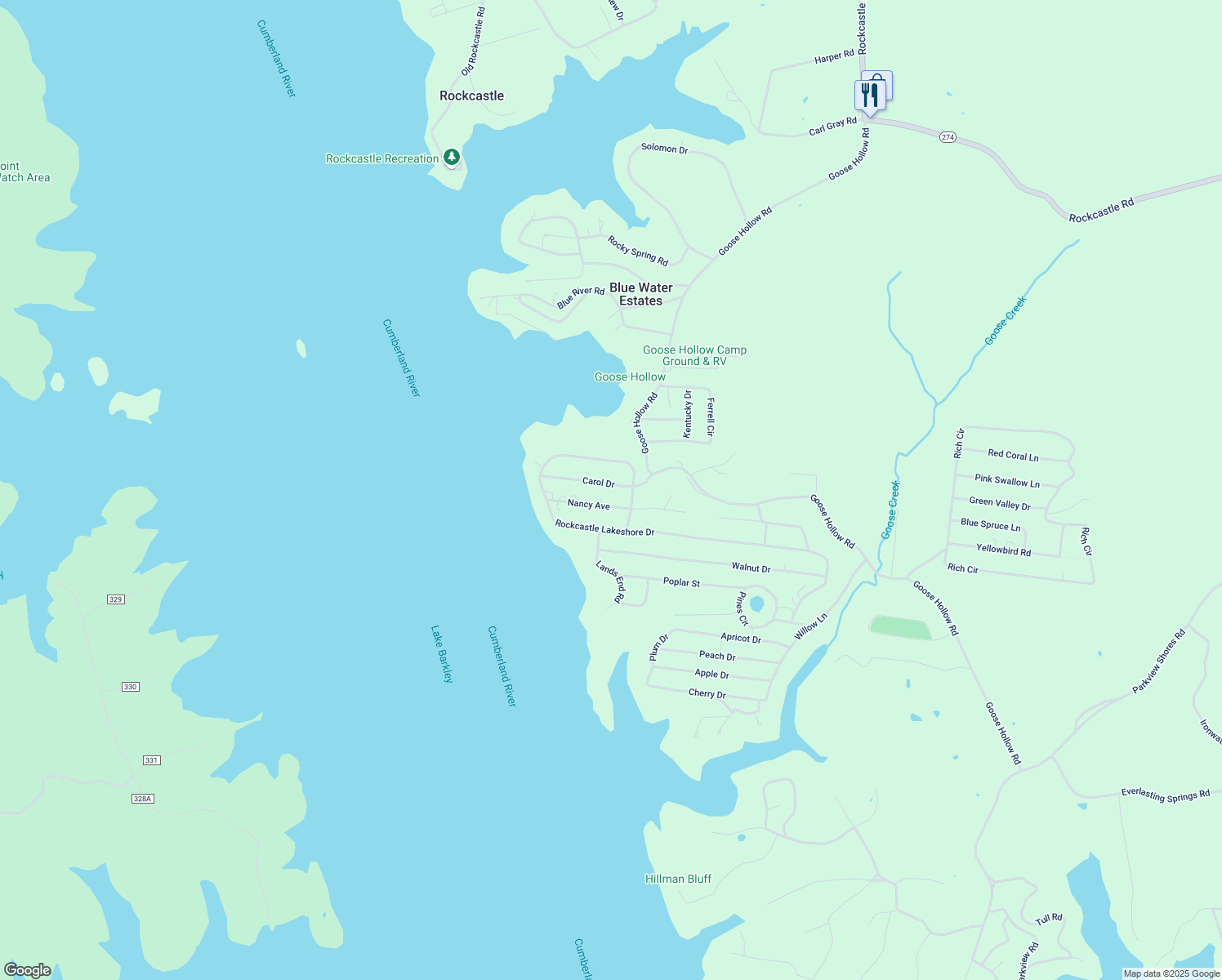 map of restaurants, bars, coffee shops, grocery stores, and more near 152-302 Carol Drive in Cadiz