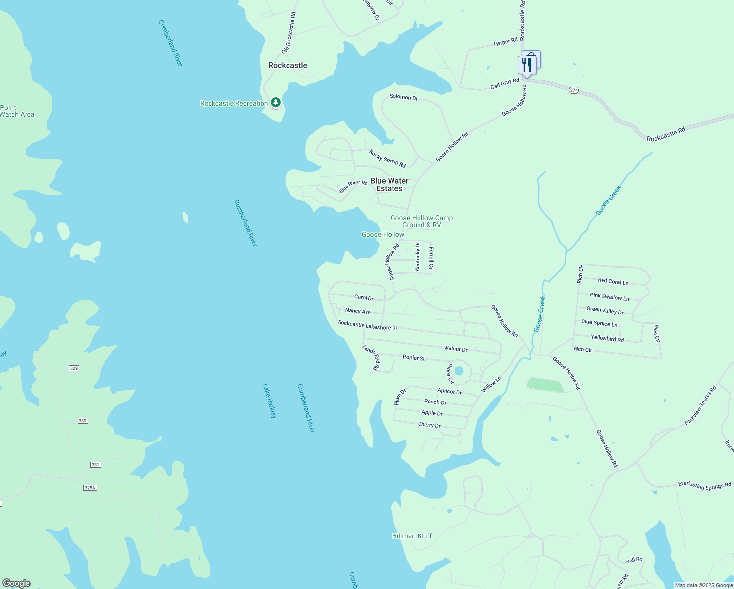map of restaurants, bars, coffee shops, grocery stores, and more near 152 Carol Drive in Cadiz