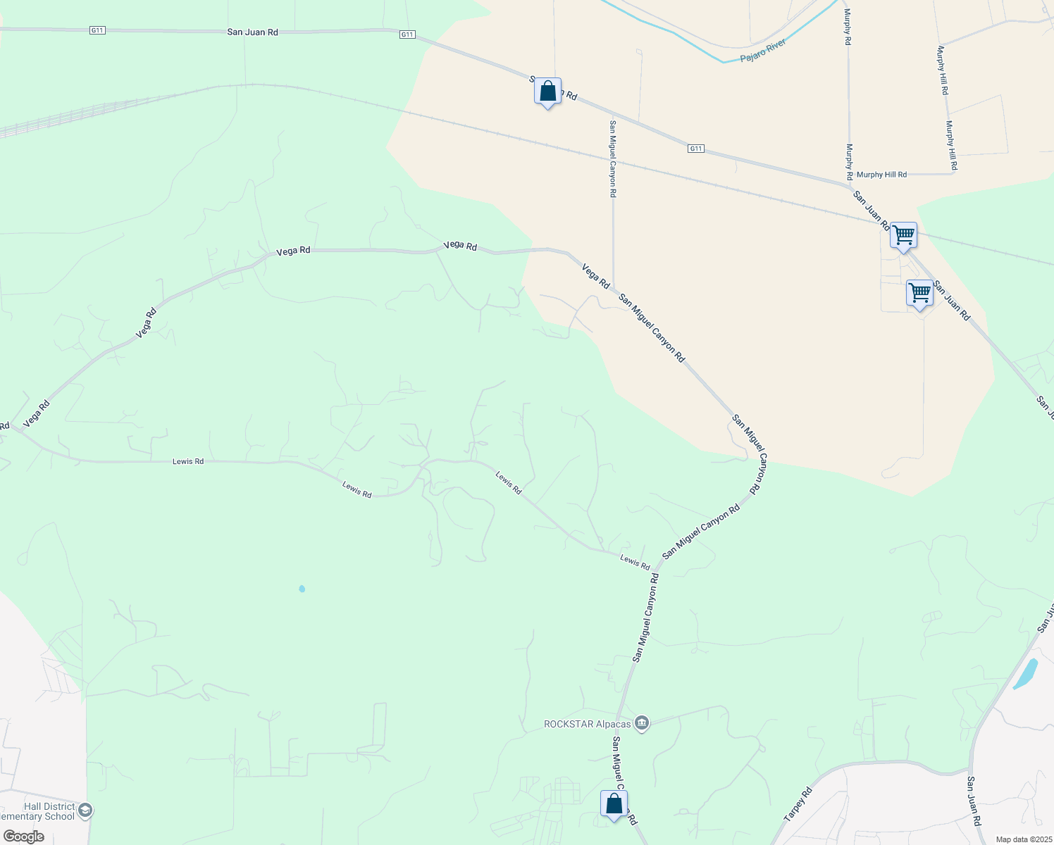 map of restaurants, bars, coffee shops, grocery stores, and more near 1935 Caterina Way in Monterey County