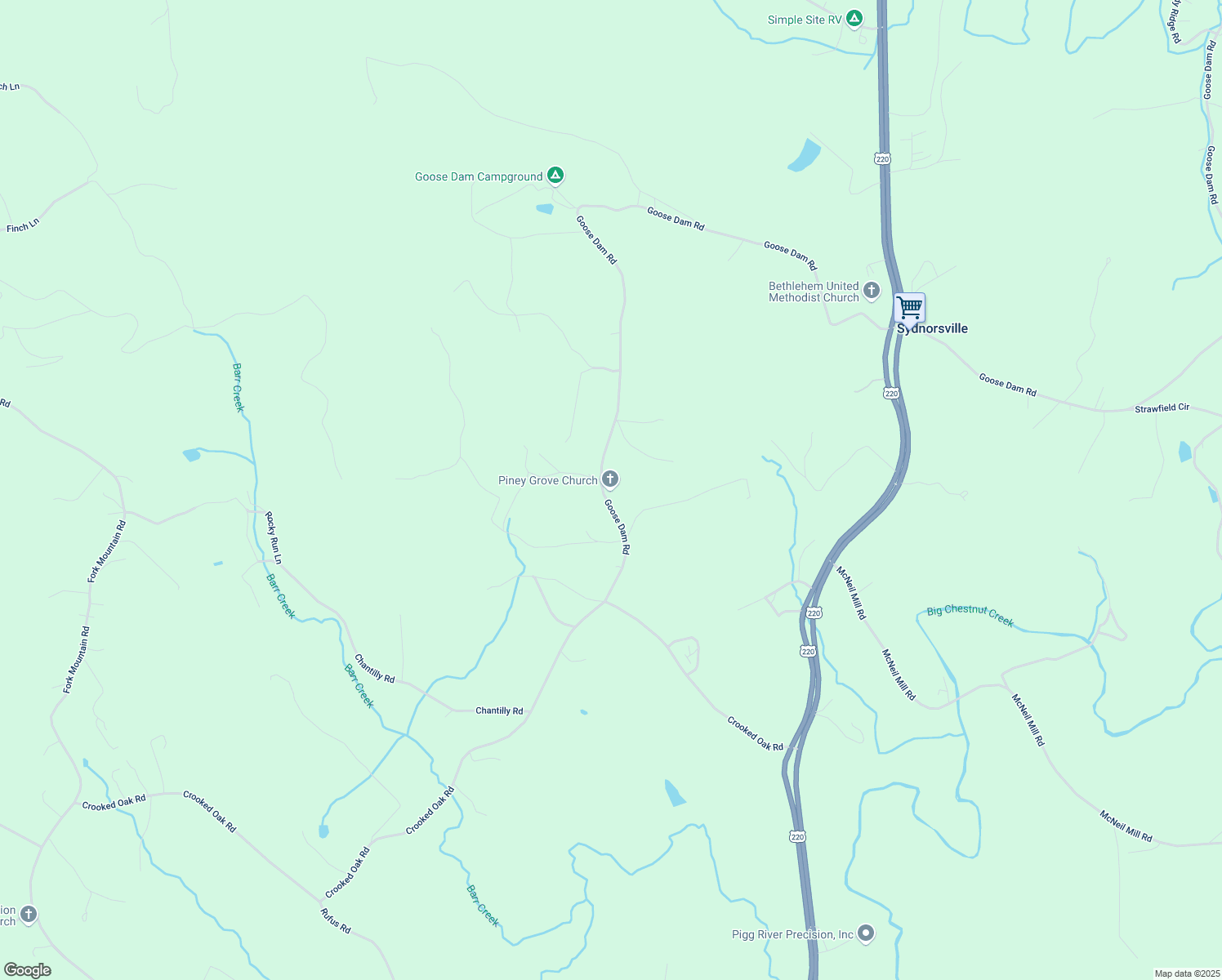 map of restaurants, bars, coffee shops, grocery stores, and more near 300 Goose Dam Road in Rocky Mount