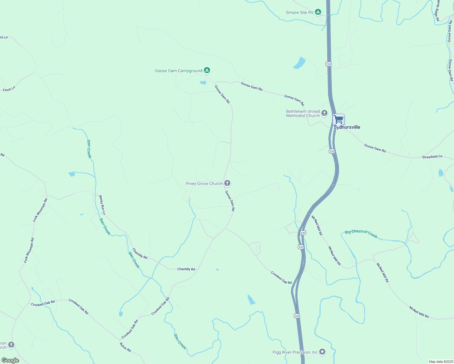 map of restaurants, bars, coffee shops, grocery stores, and more near 300 Goose Dam Road in Rocky Mount