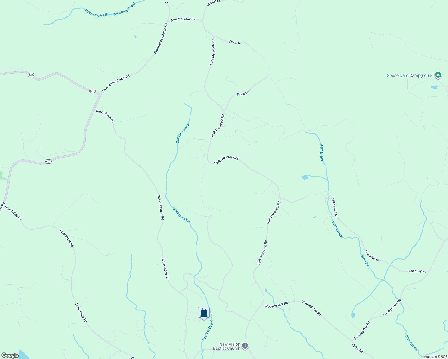 map of restaurants, bars, coffee shops, grocery stores, and more near 5845 Fork Mountain Road in Rocky Mount