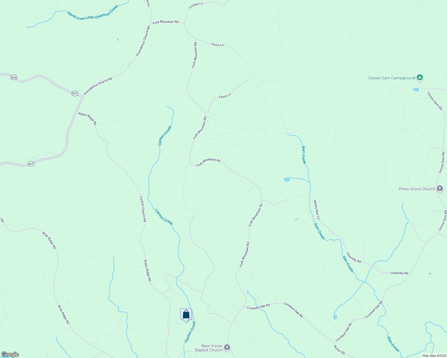 map of restaurants, bars, coffee shops, grocery stores, and more near 5705 Fork Mountain Road in Rocky Mount