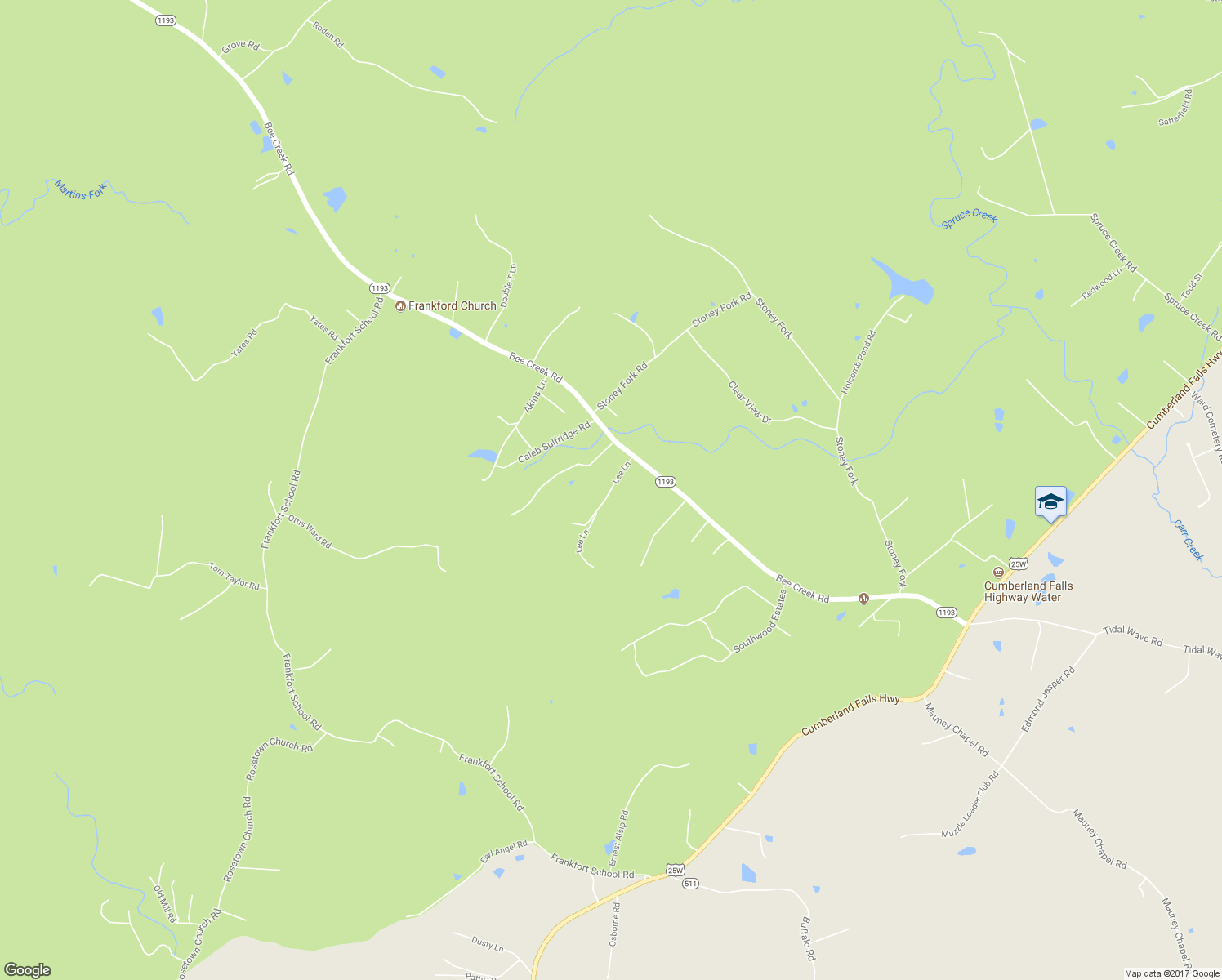 map of restaurants, bars, coffee shops, grocery stores, and more near 329 Lee Lane in Corbin