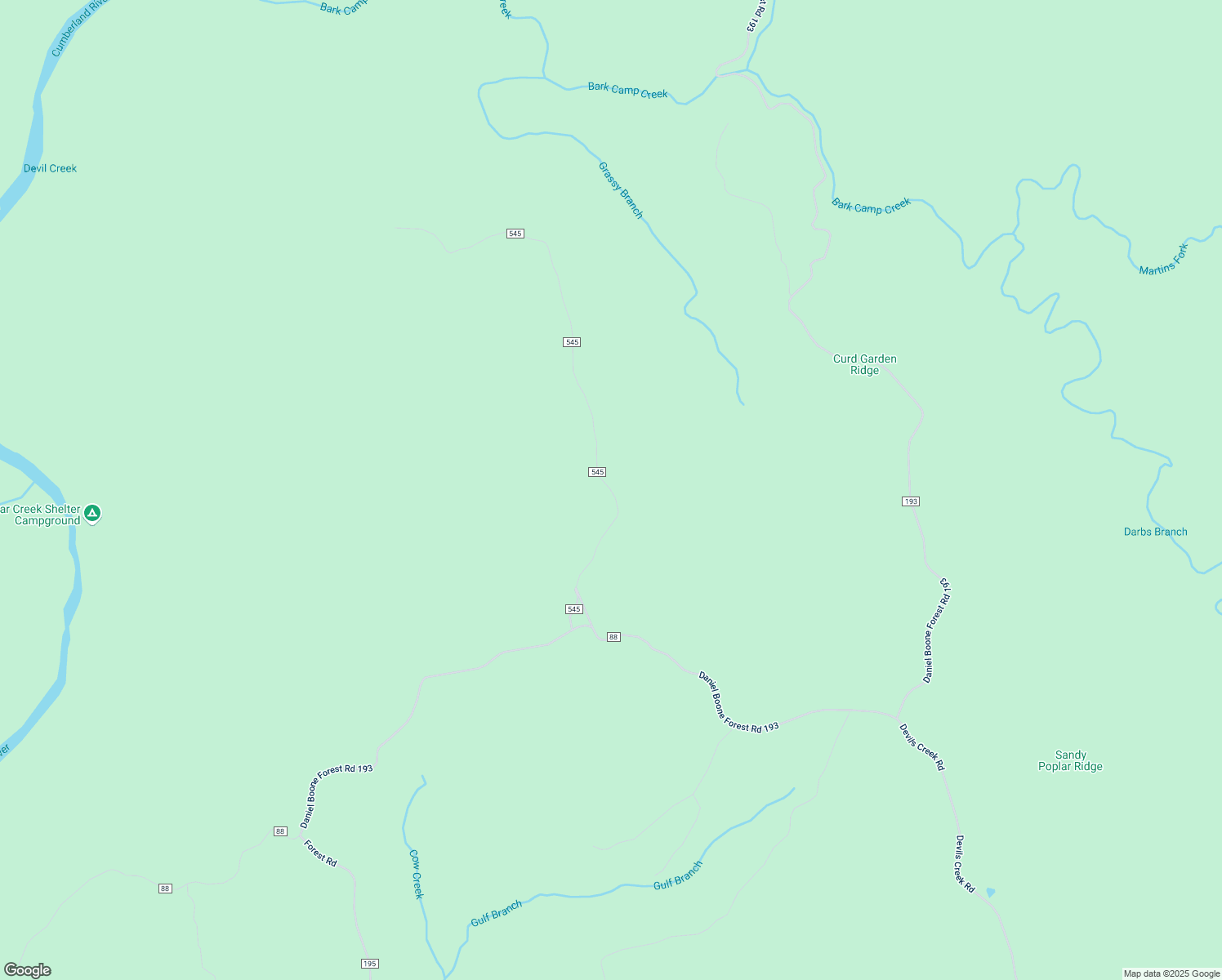 map of restaurants, bars, coffee shops, grocery stores, and more near Devil Creek Road in Corbin