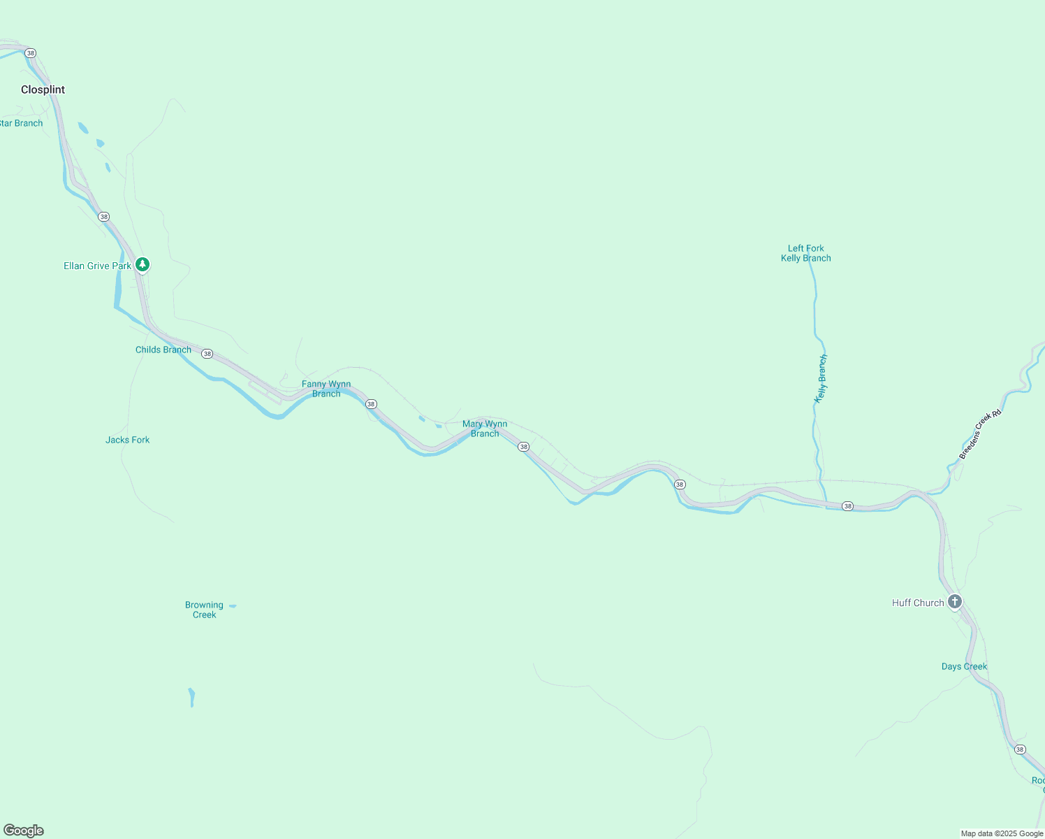 map of restaurants, bars, coffee shops, grocery stores, and more near 20575 Kentucky 38 in Closplint