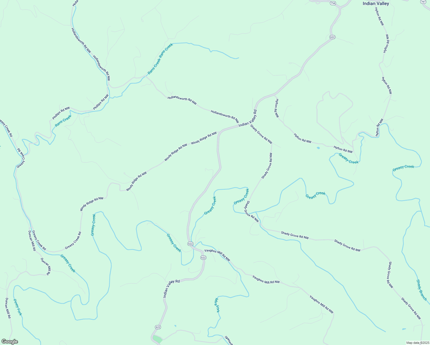map of restaurants, bars, coffee shops, grocery stores, and more near 1468-1536 Indian Valley Post Office Road Northwest in Indian Valley