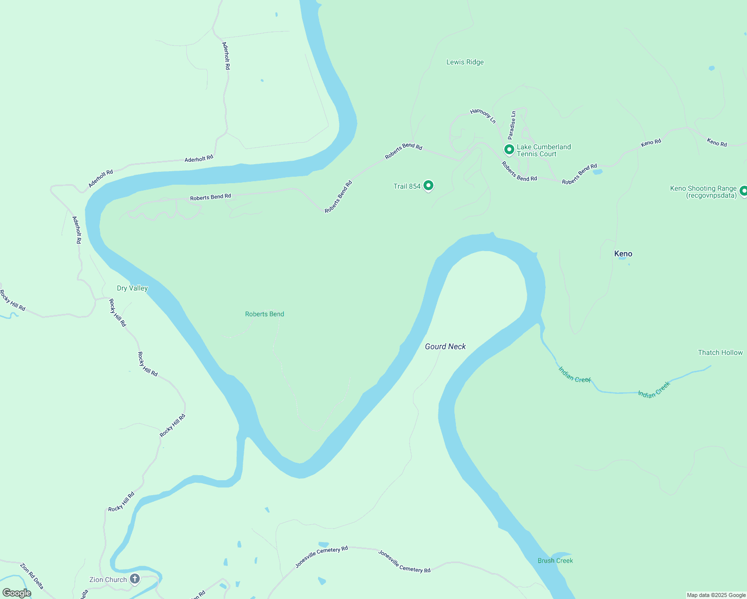 map of restaurants, bars, coffee shops, grocery stores, and more near Fd-854 in Pulaski County