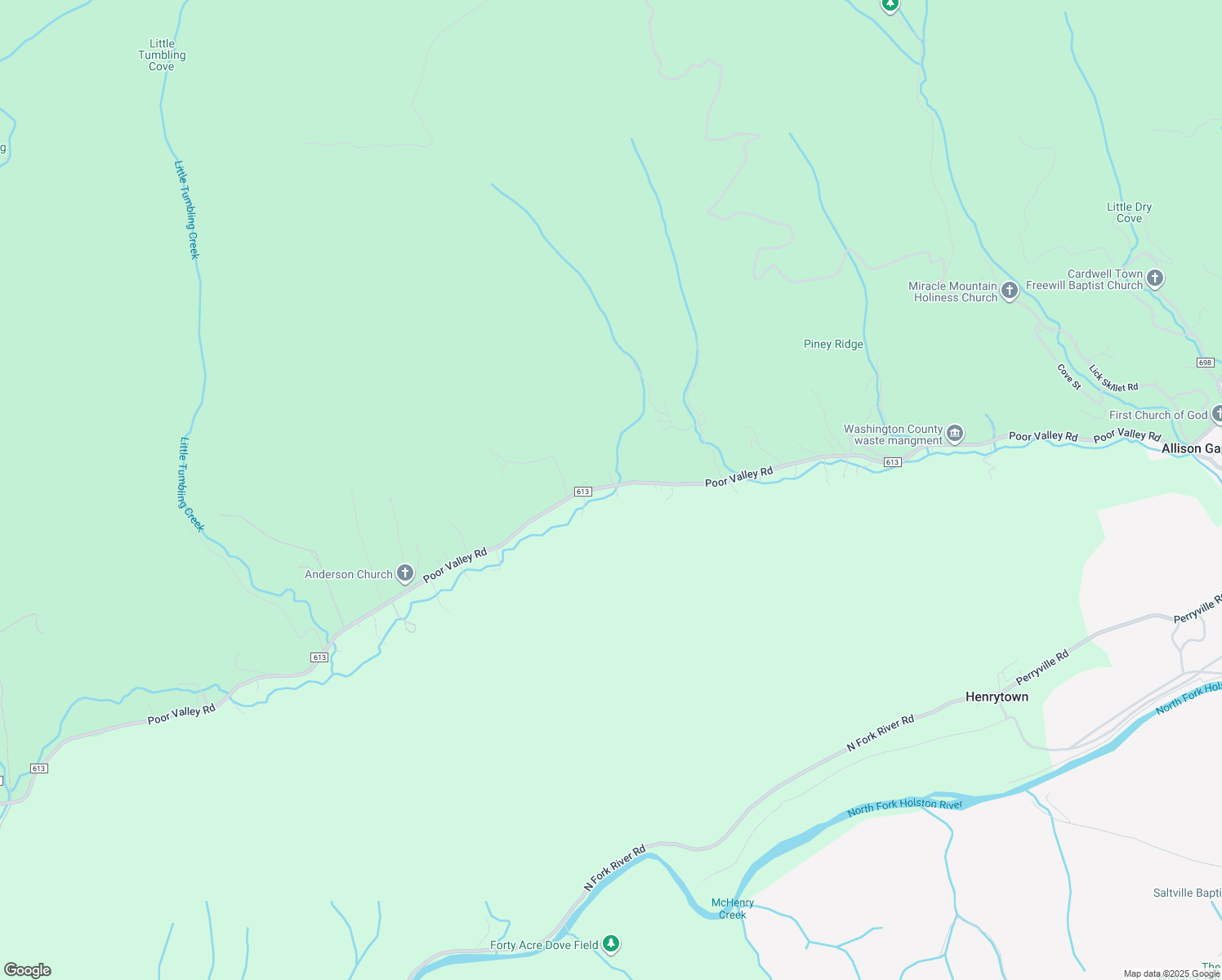 map of restaurants, bars, coffee shops, grocery stores, and more near 32326 Poor Valley Road in Saltville