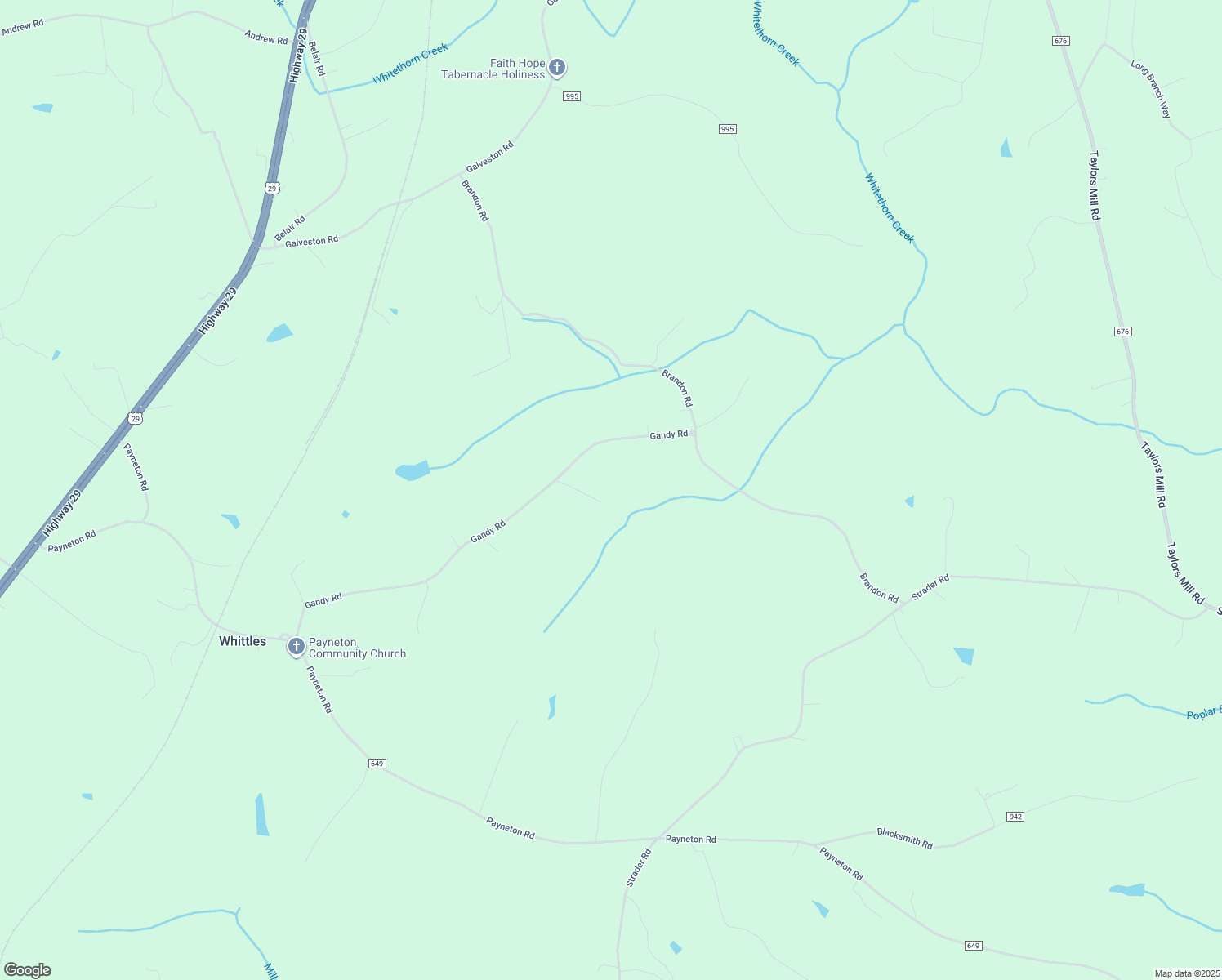 map of restaurants, bars, coffee shops, grocery stores, and more near 1110 Gandy Road in Chatham