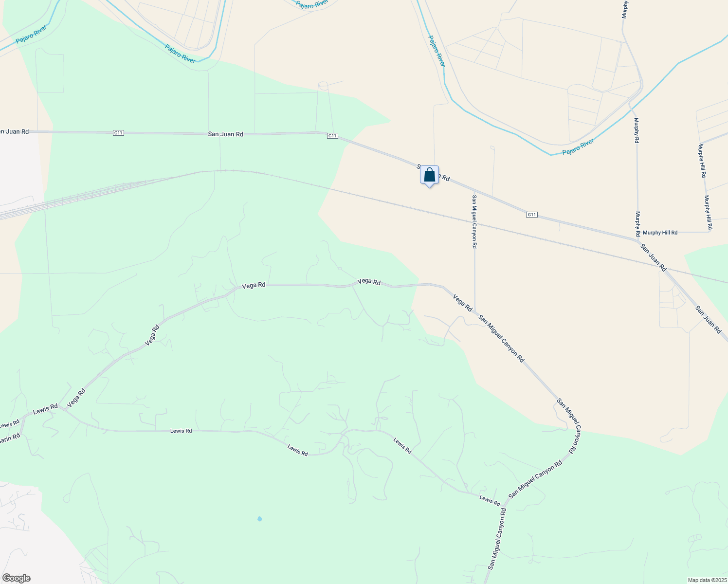 map of restaurants, bars, coffee shops, grocery stores, and more near 480 Vega Road in Monterey County