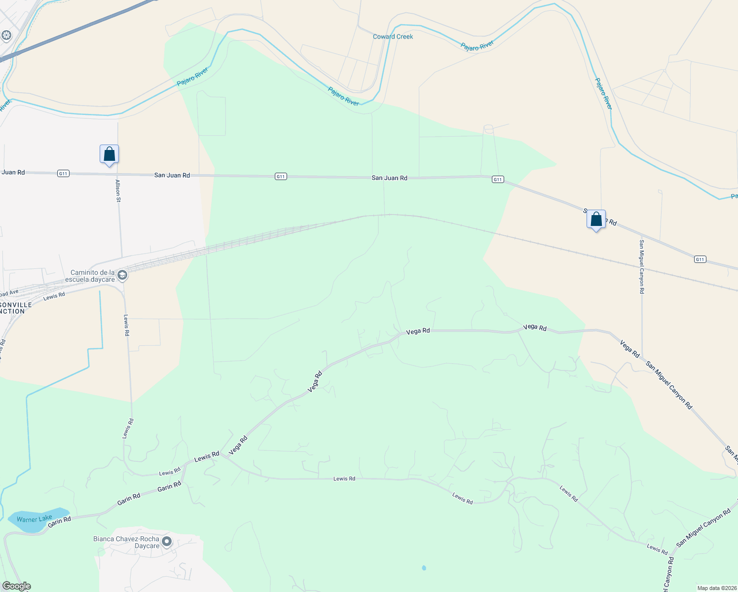 map of restaurants, bars, coffee shops, grocery stores, and more near 1175 Eagle Hill Road in Monterey County