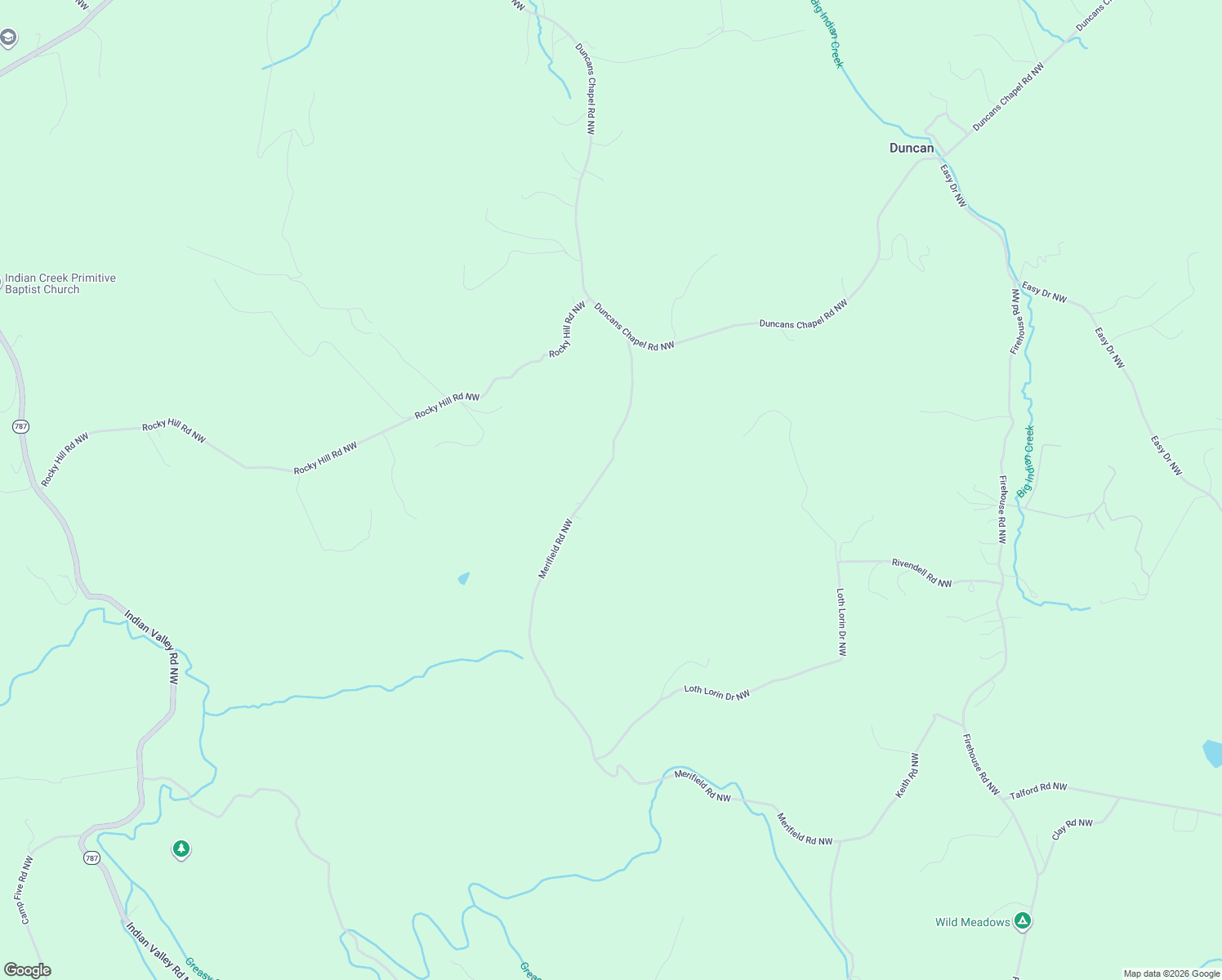 map of restaurants, bars, coffee shops, grocery stores, and more near 2189-2219 Merifield Road Northwest in Willis