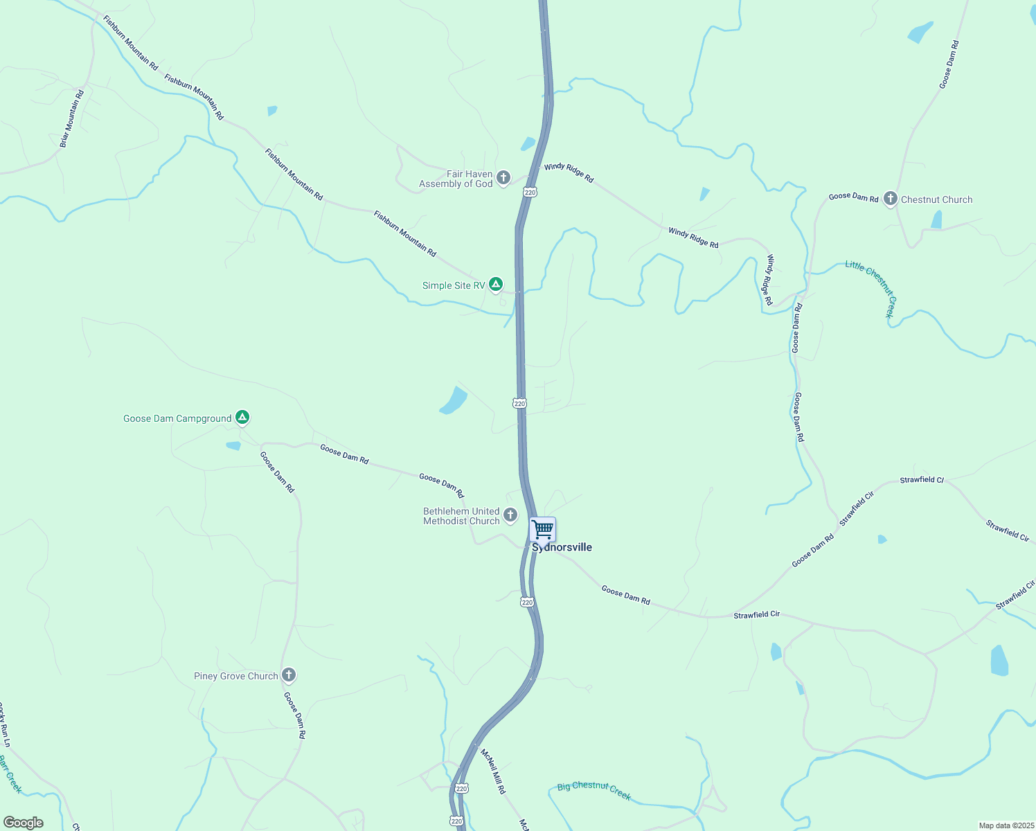 map of restaurants, bars, coffee shops, grocery stores, and more near Peak Lane in Rocky Mount