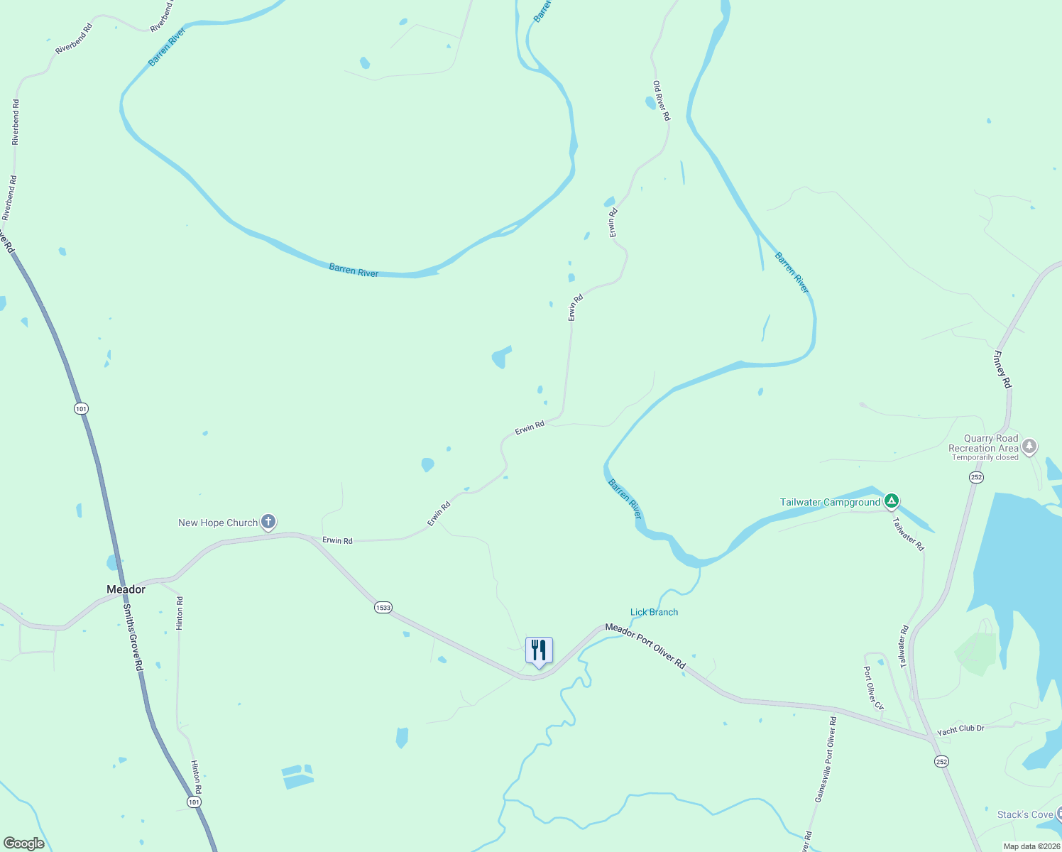 map of restaurants, bars, coffee shops, grocery stores, and more near 26-746 Erwin Road in Scottsville