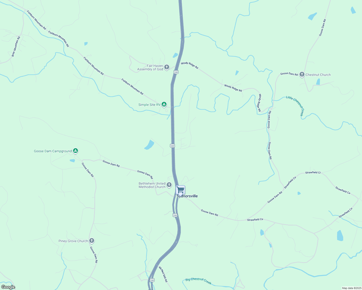 map of restaurants, bars, coffee shops, grocery stores, and more near Peak Lane in Rocky Mount